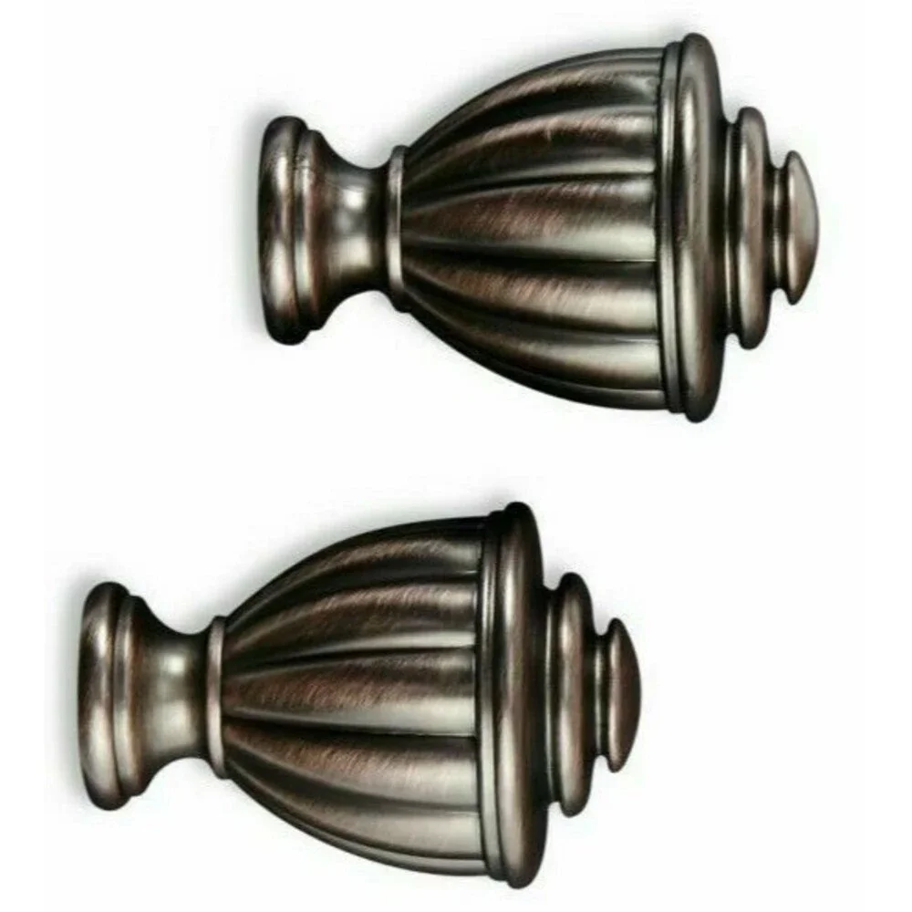 Cambria Elite Fluted Finials Oil Rubbed Bronze Fits 1.5